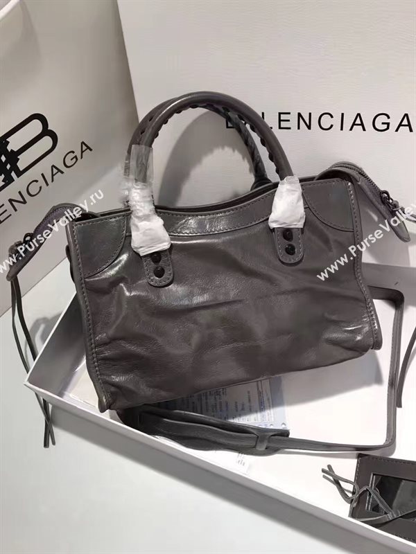 Balenciaga city dark small gray bag 4364