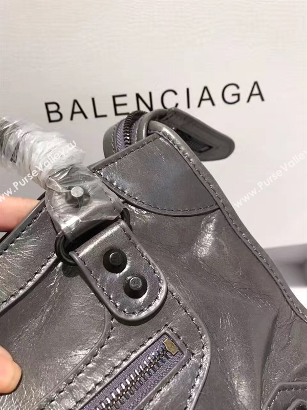 Balenciaga city dark small gray bag 4364