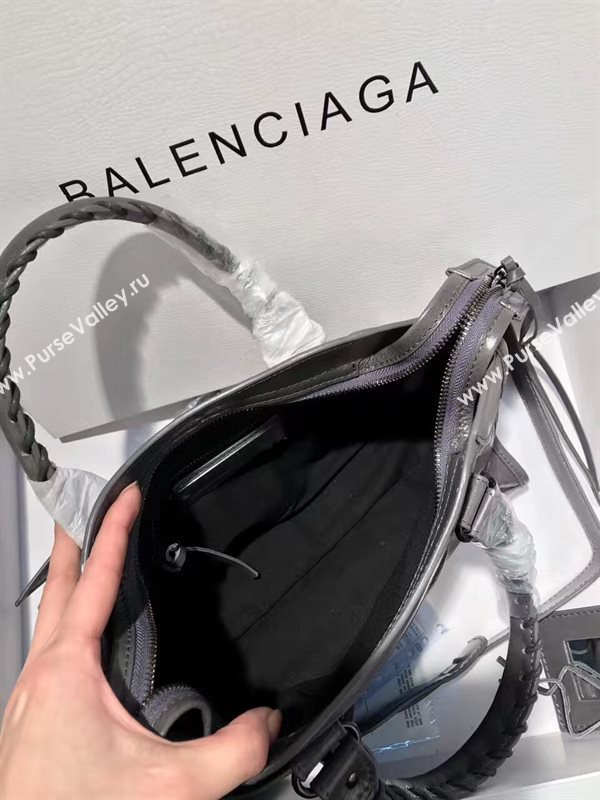 Balenciaga city dark small gray bag 4364