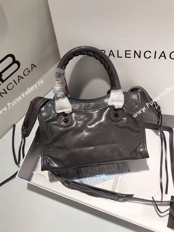 Balenciaga city dark mini gray bag 4365