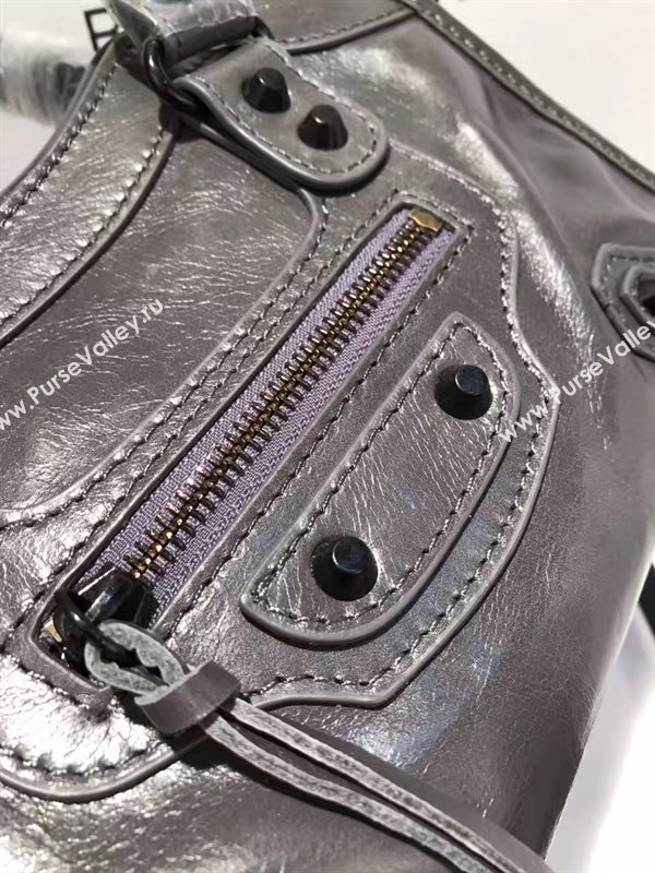 Balenciaga city dark mini gray bag 4365