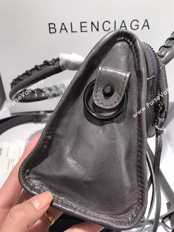 Balenciaga city dark mini gray bag 4365