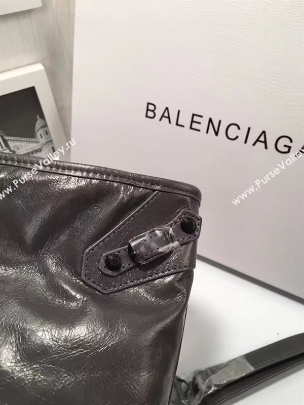 Balenciaga city large gray dark bag 4366