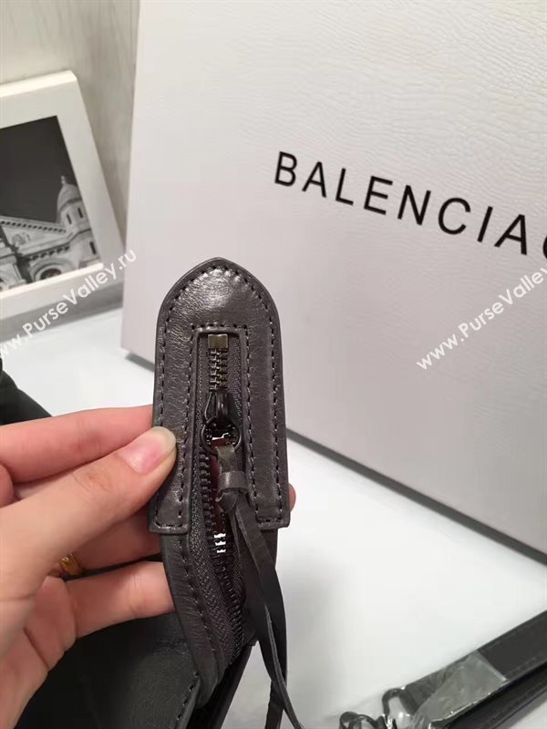 Balenciaga city large gray dark bag 4366