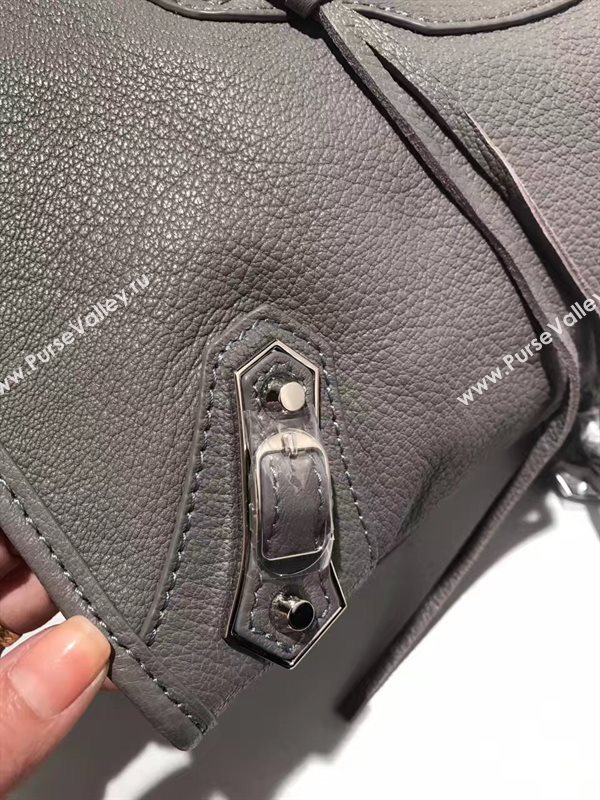 Balenciaga city large gray goatskin bag 4370