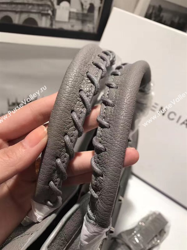 Balenciaga city large gray goatskin bag 4370