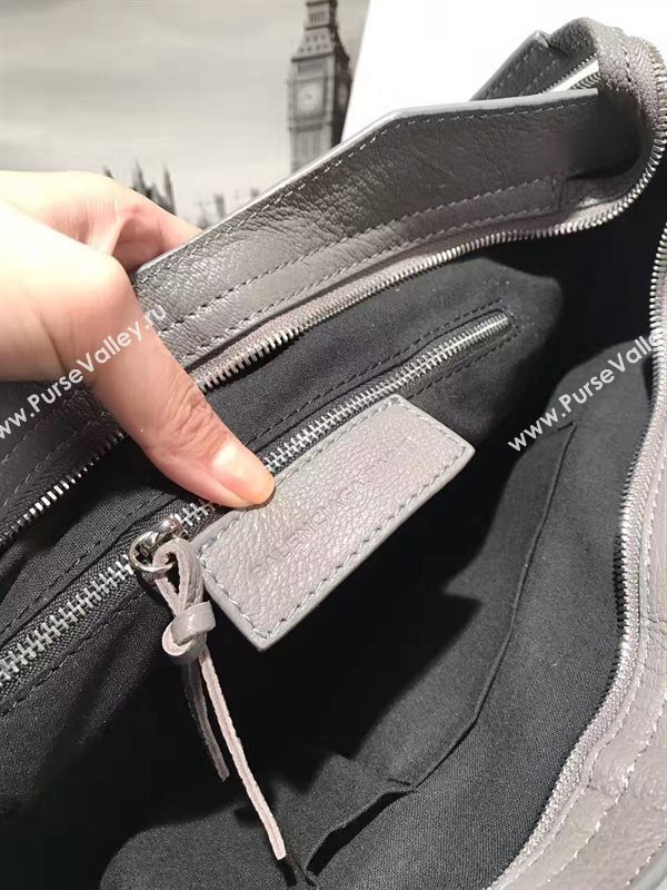 Balenciaga city large gray goatskin bag 4370