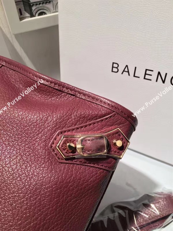 Balenciaga city large wine goatskin bag 4372