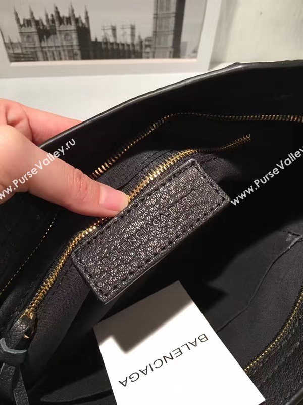 Balenciaga city large black goatskin bag 4373