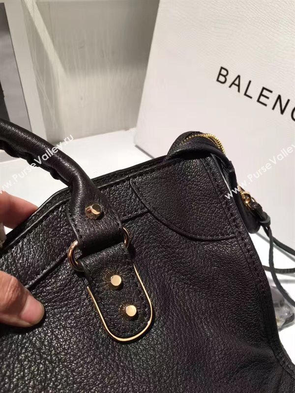 Balenciaga city large black goatskin bag 4373