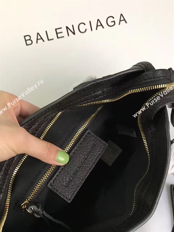 Balenciaga city small goatskin black bag 4376
