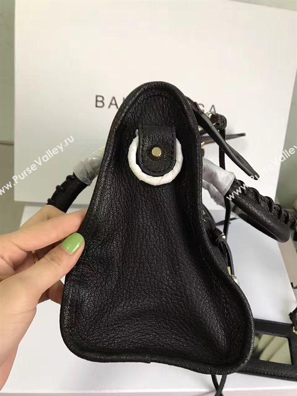 Balenciaga city small goatskin black bag 4376
