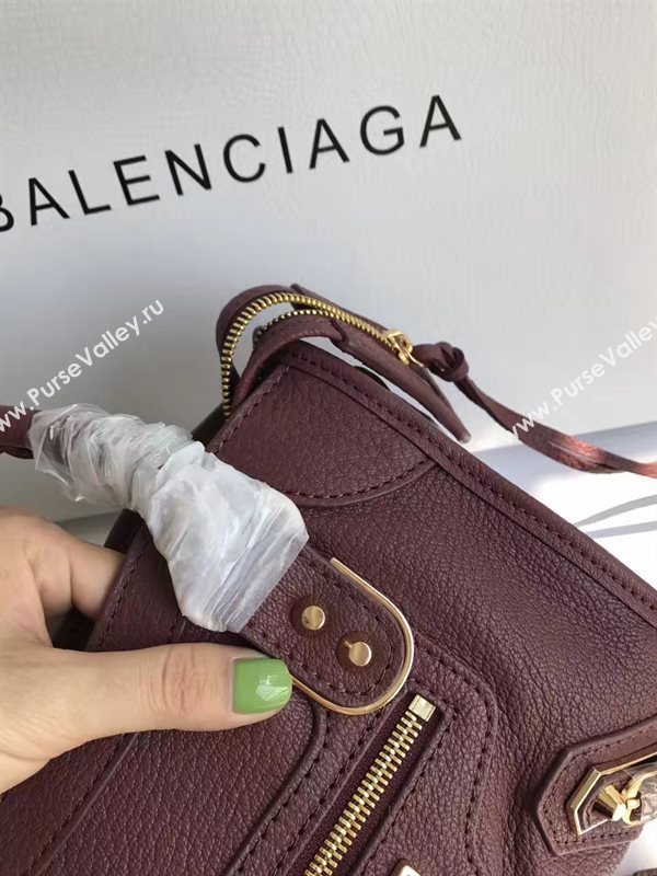 Balenciaga city wine goatskin small bag 4377