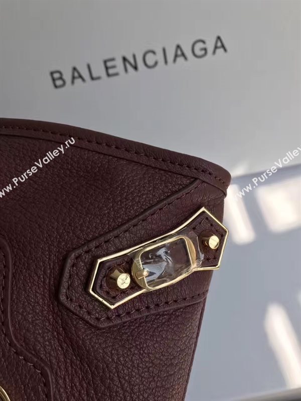 Balenciaga city wine goatskin small bag 4377