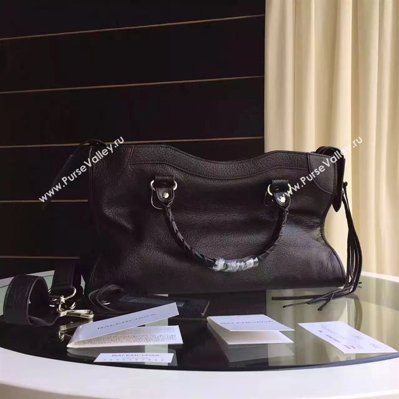 Balenciaga city large goatskin black bag 4378