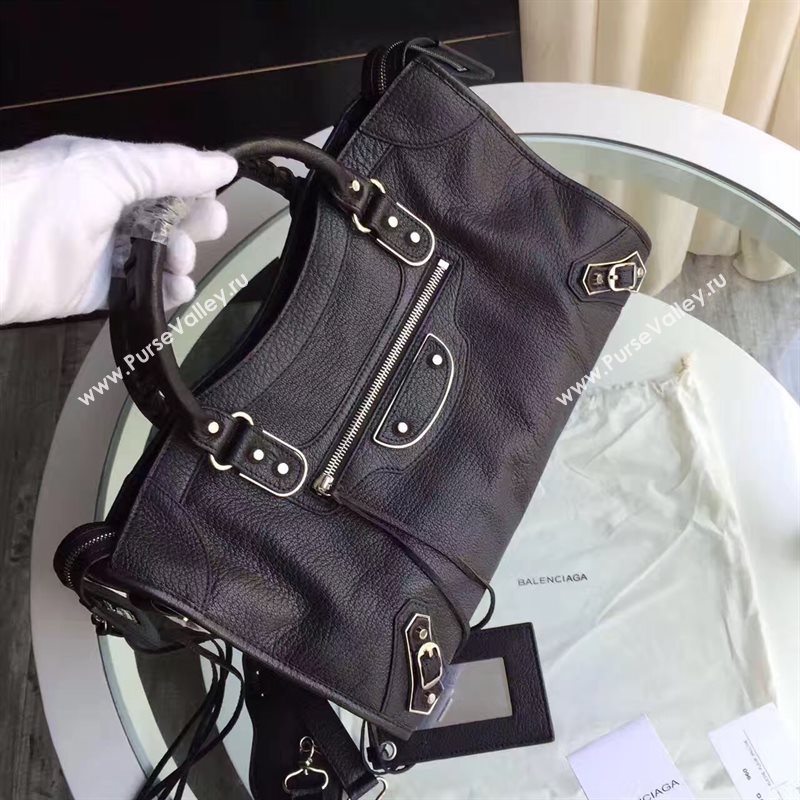 Balenciaga city large goatskin black bag 4378