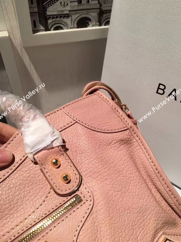 Balenciaga city large goatskin pink bag 4379