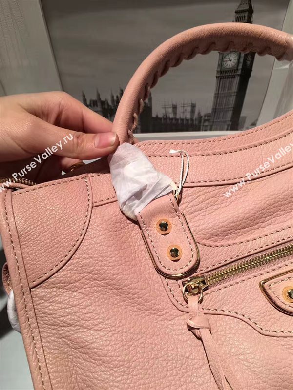 Balenciaga city large goatskin pink bag 4379