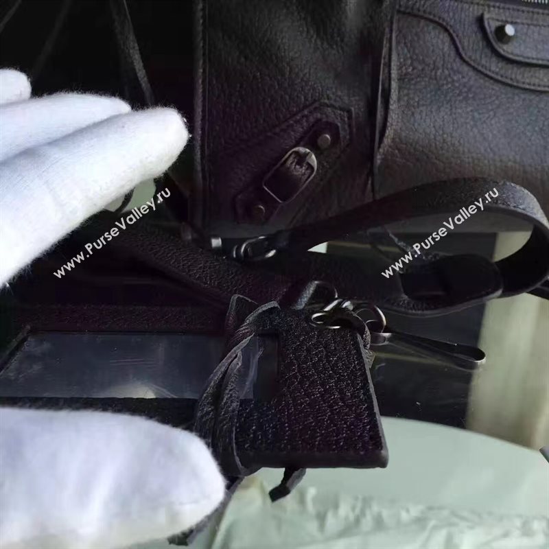 Balenciaga city large black goatskin bag 4381