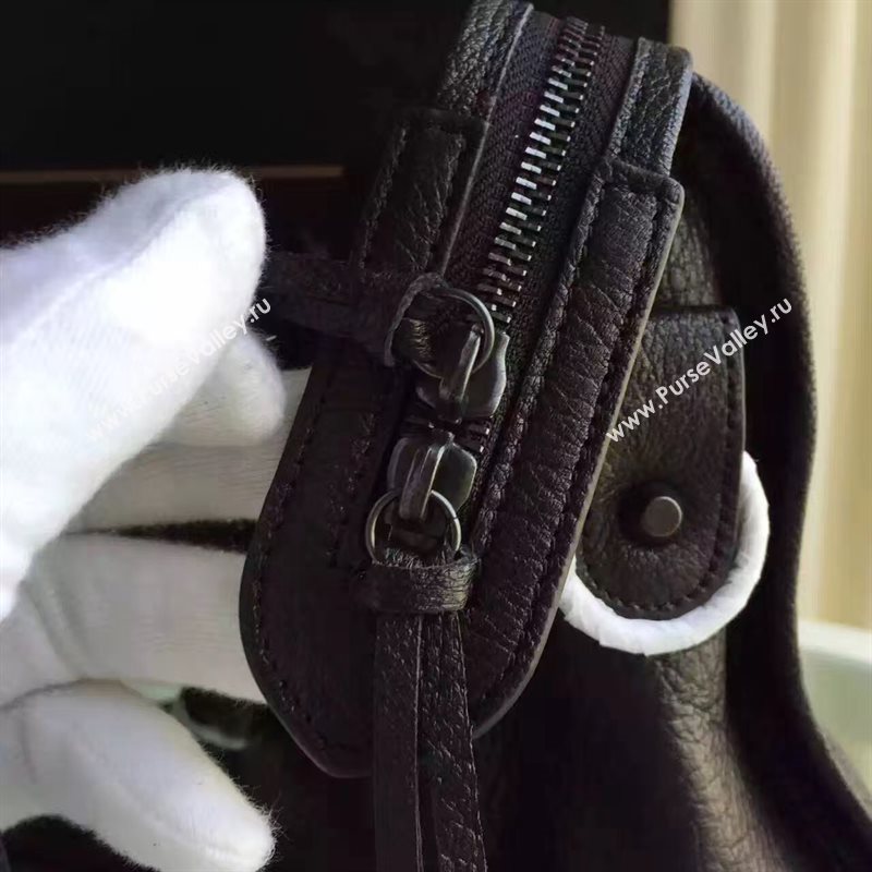 Balenciaga city large black goatskin bag 4381