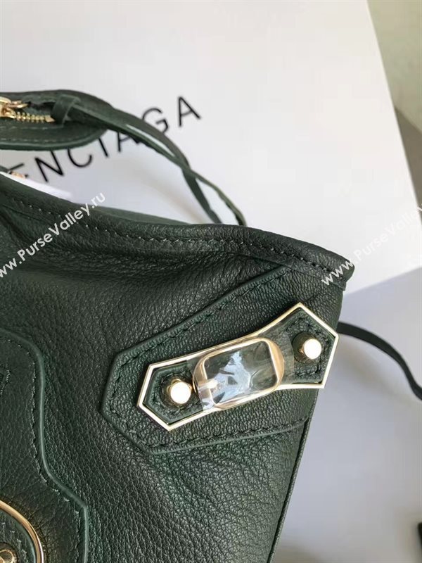 Balenciaga city green goatskin small bag 4383