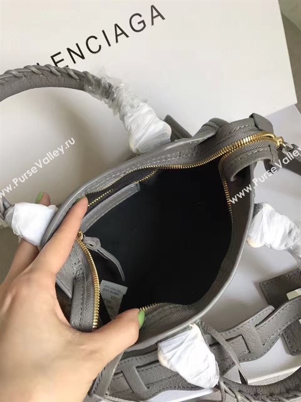 Balenciaga city gray goatskin mini bag 4384