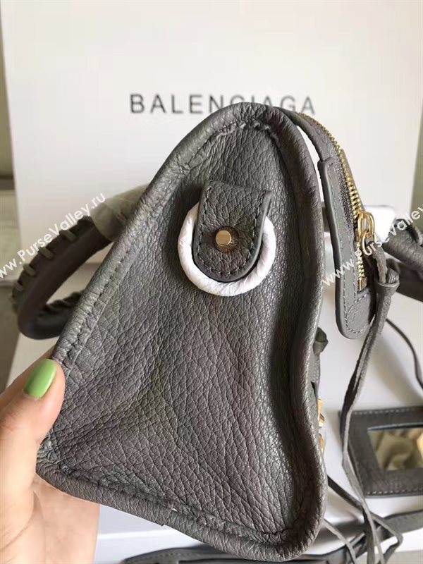 Balenciaga city gray goatskin mini bag 4384