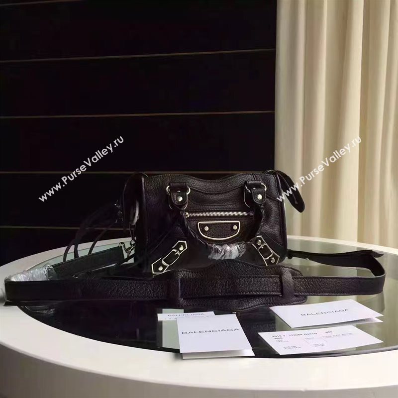 Balenciaga city black goatskin mini bag 4385