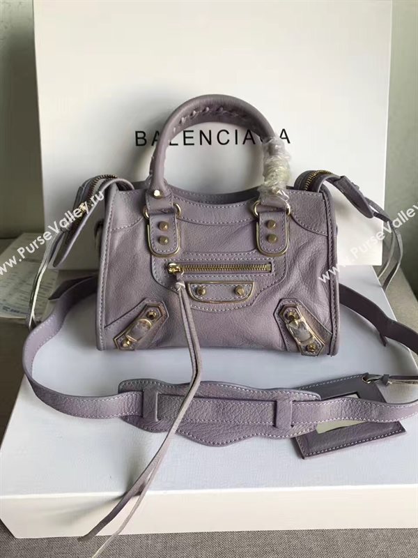 Balenciaga city mini gray goatskin bag 4386