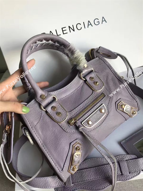Balenciaga city mini gray goatskin bag 4386