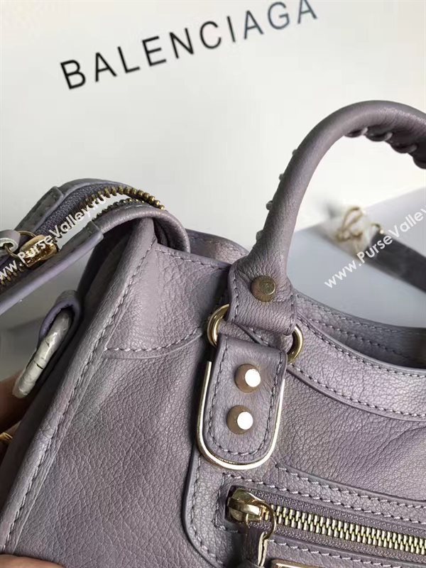 Balenciaga city mini gray goatskin bag 4386