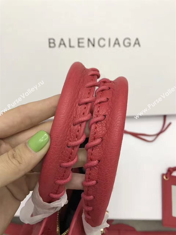 Balenciaga city mini red goatskin bag 4387