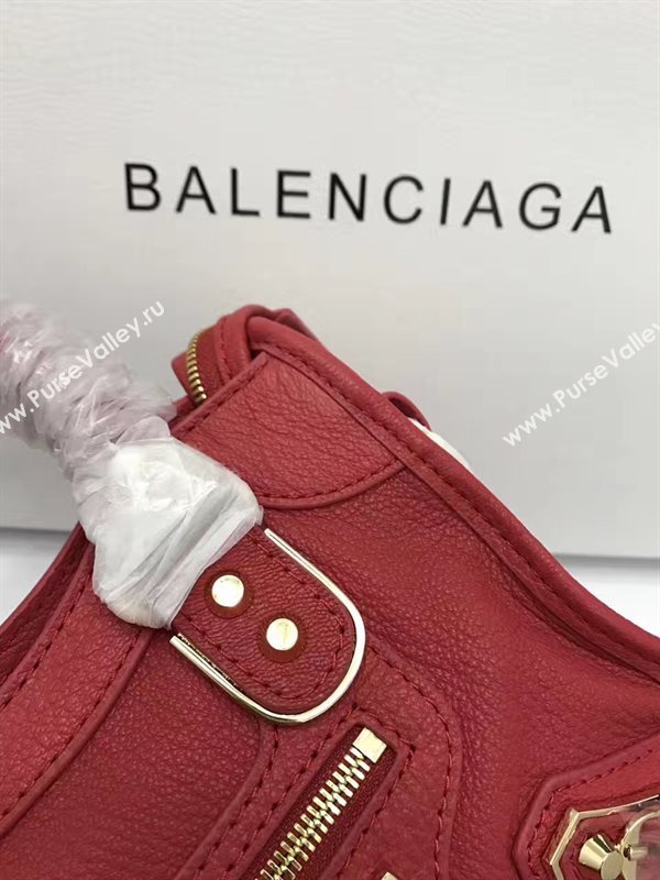 Balenciaga city mini red goatskin bag 4387