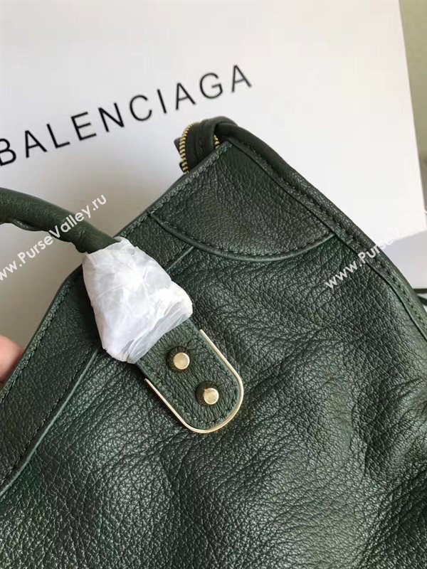 Balenciaga city green goatskin large bag 4388