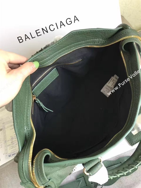 Balenciaga city green goatskin large bag 4388