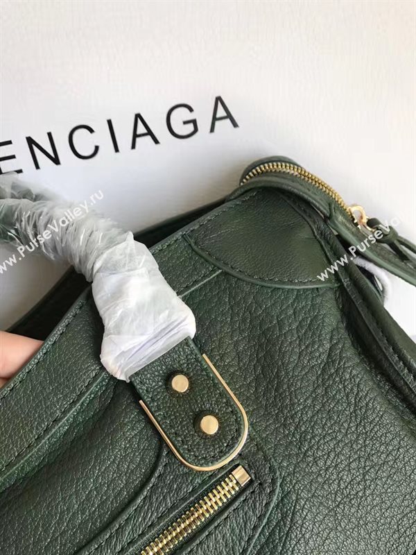 Balenciaga city green goatskin large bag 4388