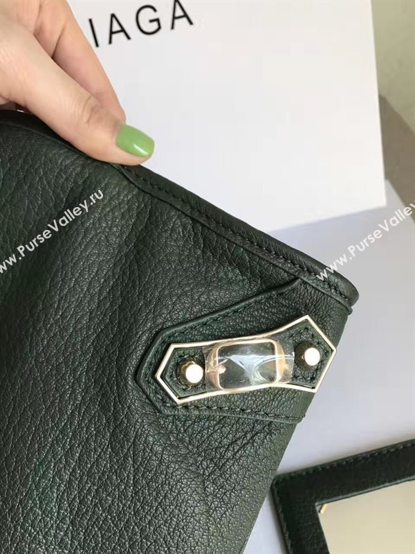 Balenciaga city green goatskin large bag 4388