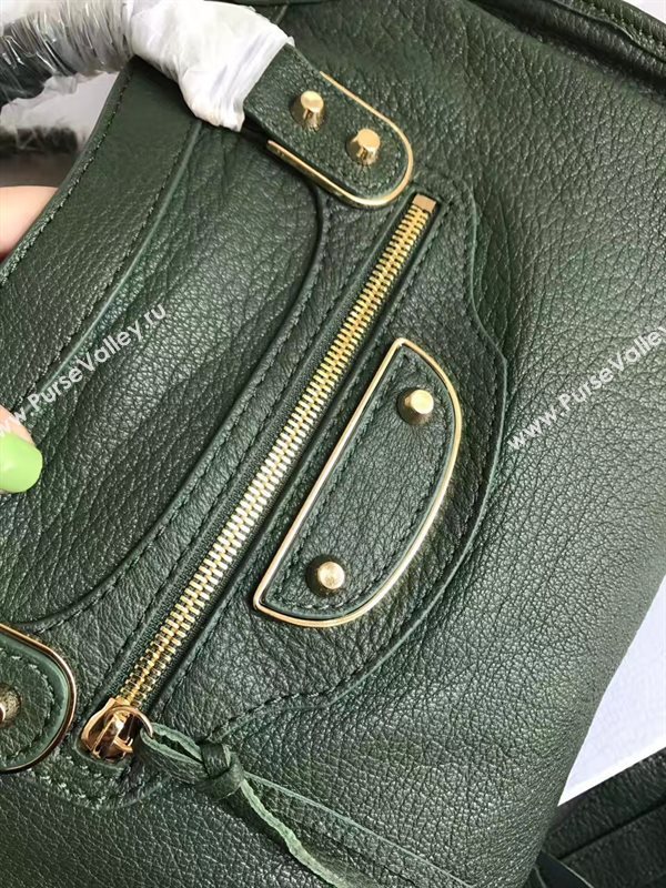 Balenciaga city green goatskin large bag 4388