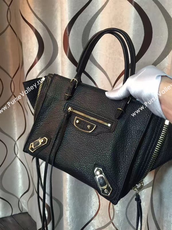 Balenciaga city mini goatskin black bag 4395