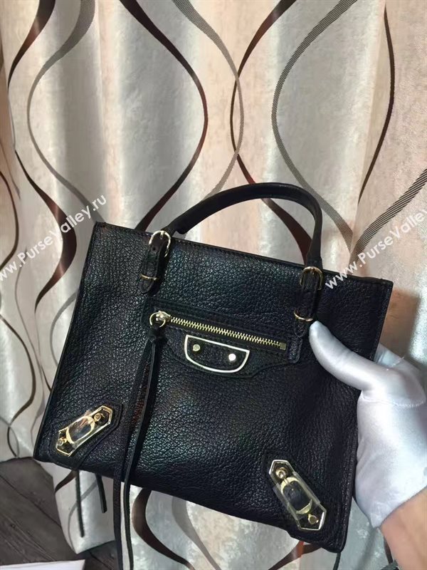 Balenciaga city mini goatskin black bag 4395