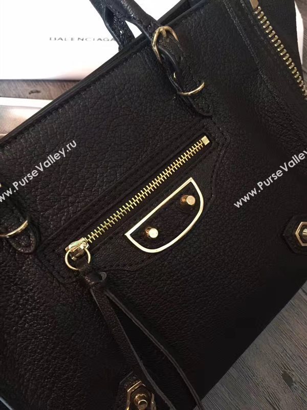 Balenciaga city mini goatskin black bag 4395