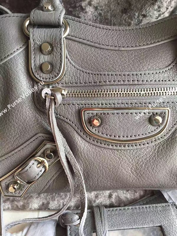 Balenciaga city mini gray goatskin bag 4396