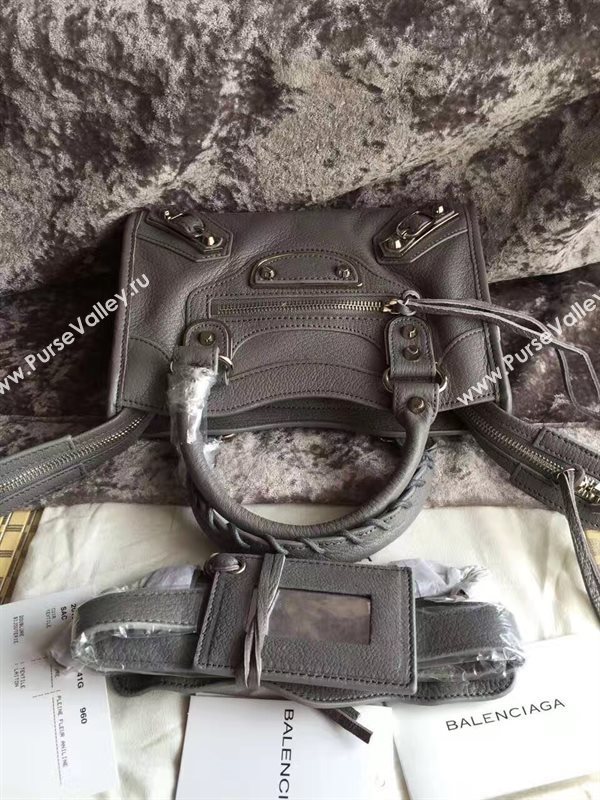 Balenciaga city mini gray goatskin bag 4396