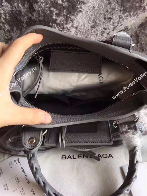 Balenciaga city mini gray goatskin bag 4396