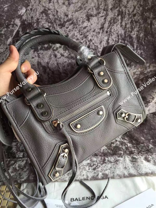 Balenciaga city mini gray goatskin bag 4396