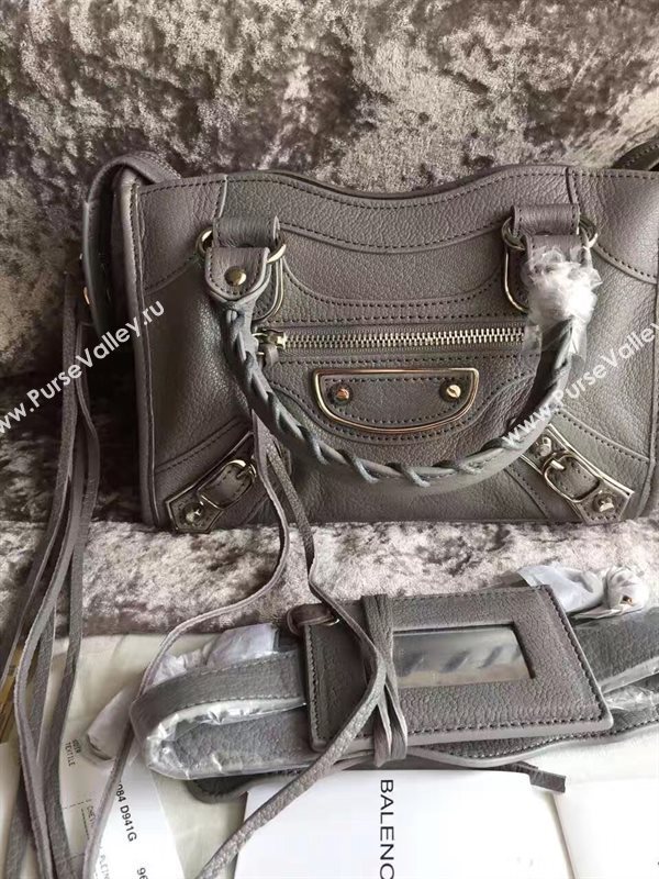 Balenciaga city mini gray goatskin bag 4396
