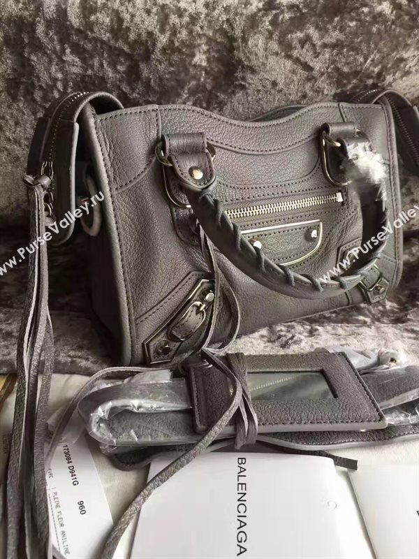 Balenciaga city mini gray goatskin bag 4396