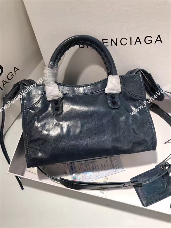 Balenciaga city small navy bag 4398