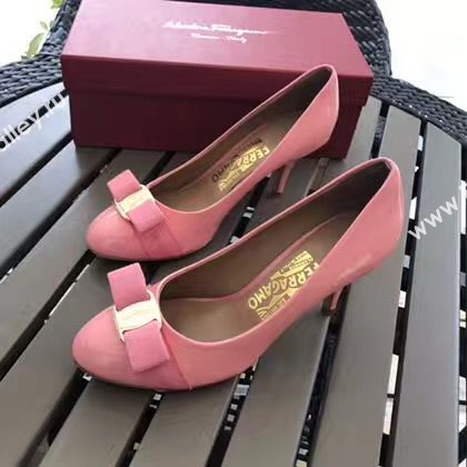 Ferragamo 7cm heels sandals pink paint shoes 4300