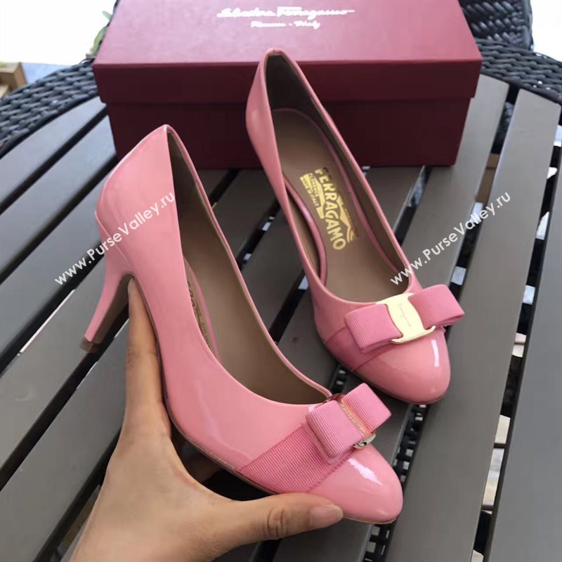 Ferragamo 7cm heels sandals pink paint shoes 4300